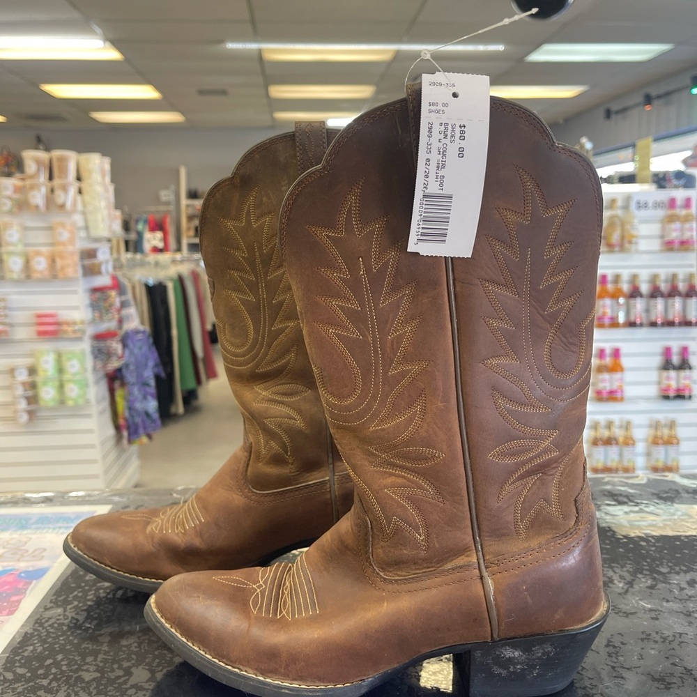 Ariat Tan Heeled Western Boots
